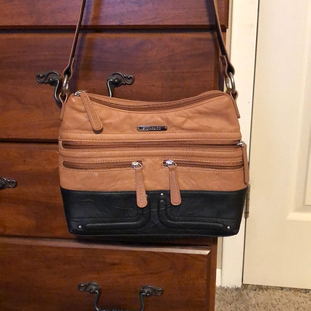 Stone & Co tan and black small purse!
